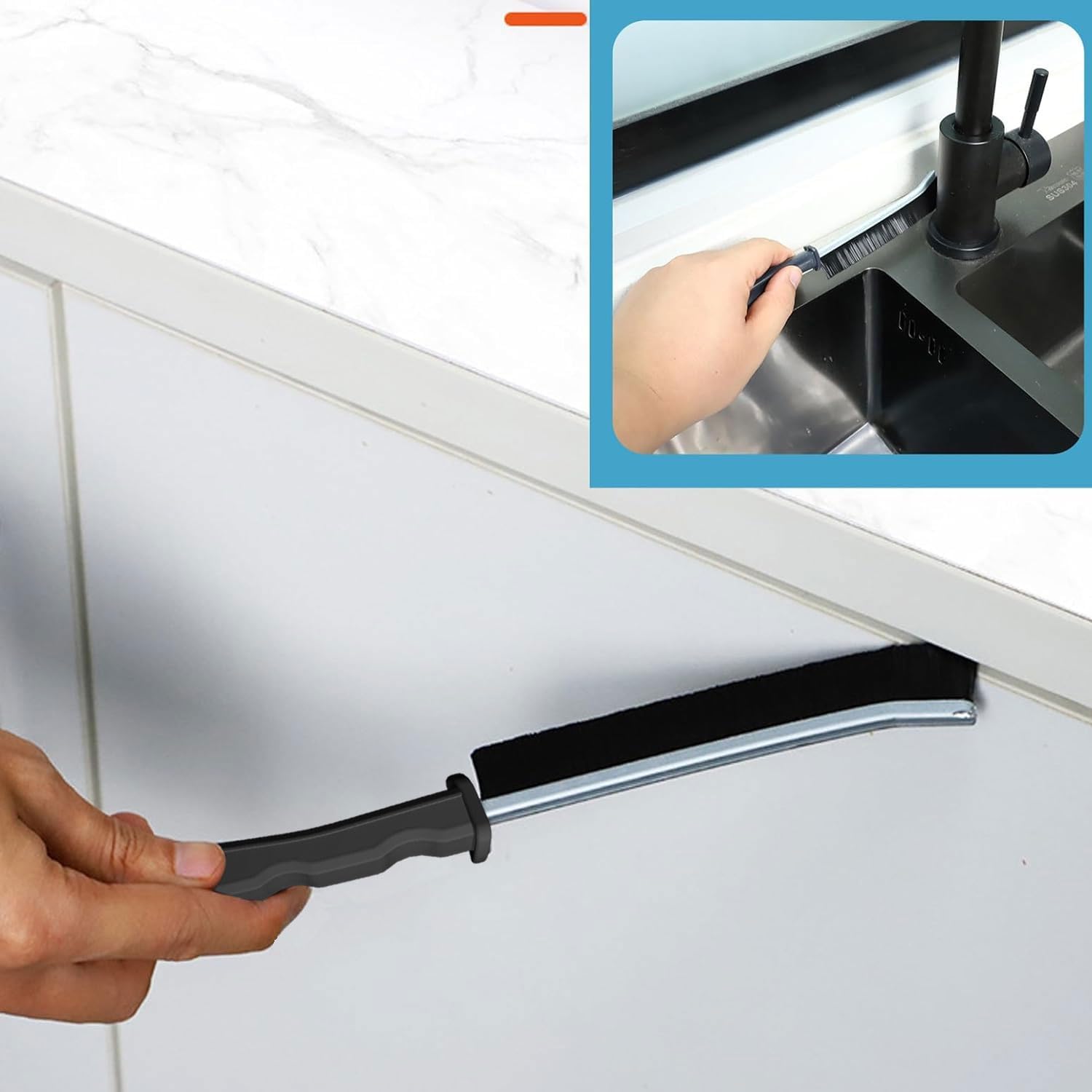 20551 Plastic Gap Cleaning Brush, Hard Bristle Crevice Cleaning Brush Tool for Household Use, Multifunctional Dead Corner Cleaning Brush for Tiles, Bathroom, Kitchen
