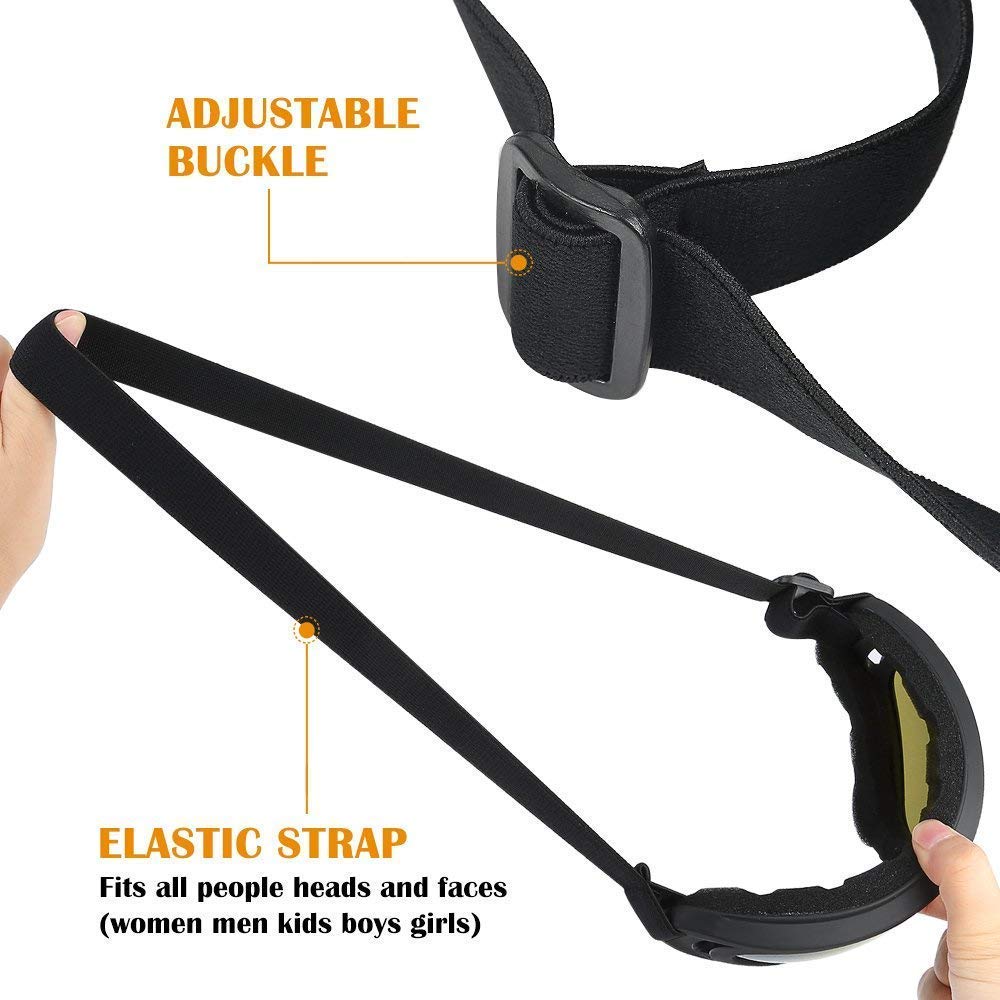 10835    Uv400 Windproof X400 Goggles Motorcycle Glasses for Outdoor Riding (Yellow)