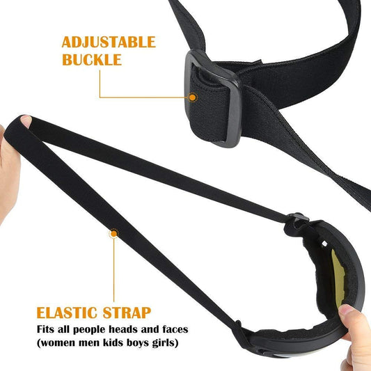 10835    Uv400 Windproof X400 Goggles Motorcycle Glasses for Outdoor Riding (Yellow)