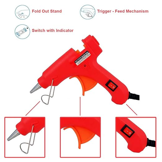 20991 20 Watt 7Mm Hot Melt Glue Gun With On Off Switch