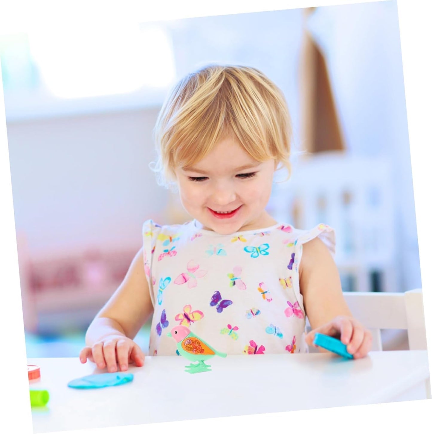 A780-23 Colorful Funny Key Operated Wind up Jumping Bird Toy