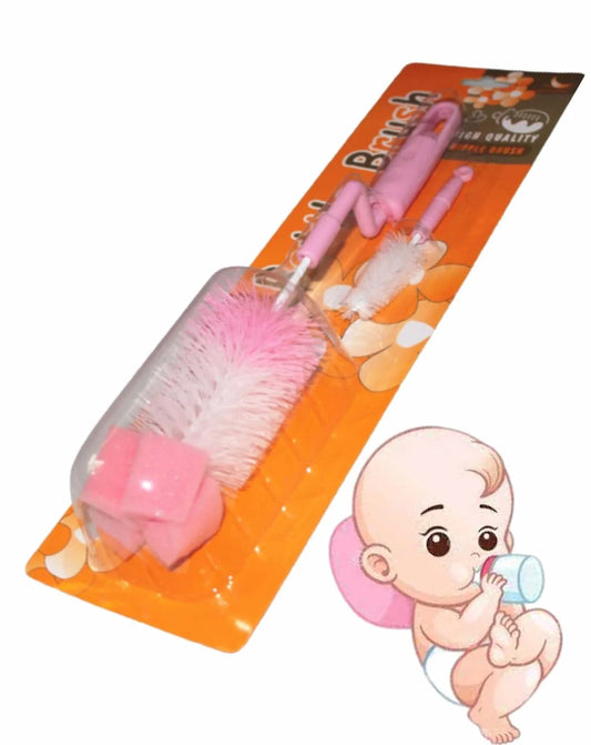 373 – 2-in-1 Bottle and Nipple Brush (Multicolor)