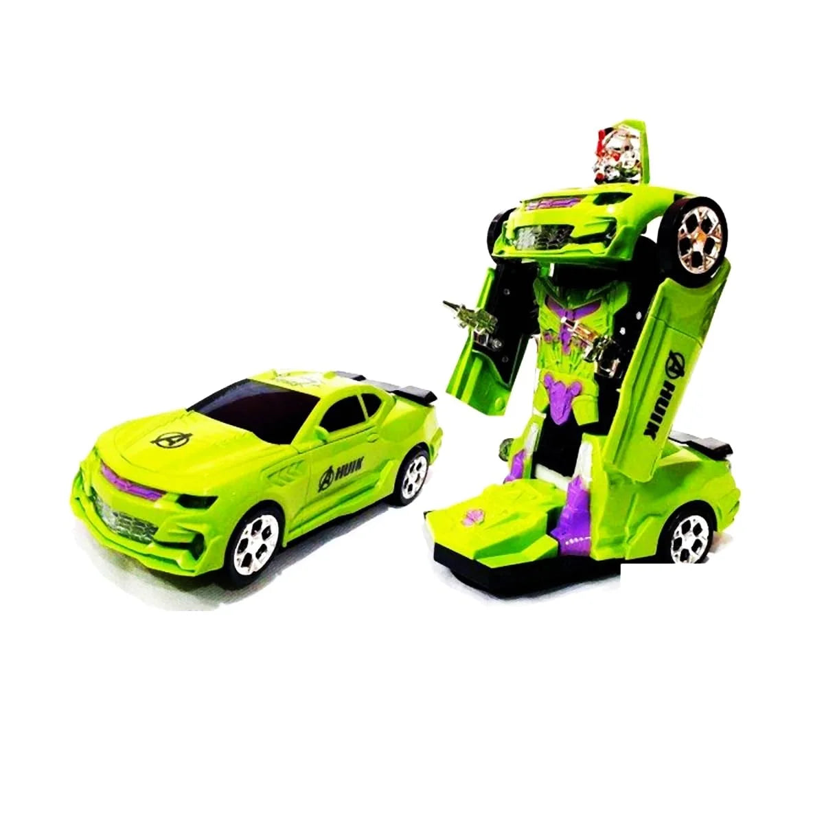 2042A Toy Deform Robot Car for Kids, Go Action 2 in 1 Robot Car with LED Lights Random color’s