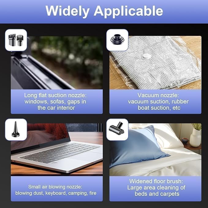 10405 Handheld Car Vacuum Wireless, Portable Vacuum Cleaner with 21000pa High Power Suction, Two Batteries Long Endurance