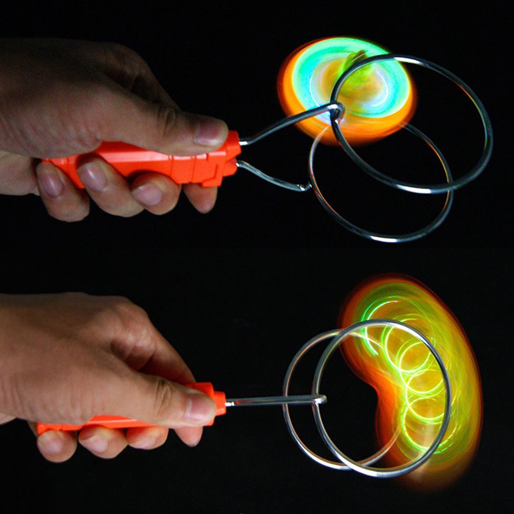 20402 Magnetic Gyro Wheel Light-Up Yoyo Rail Twirler Musical Rainbow Spinning Toy