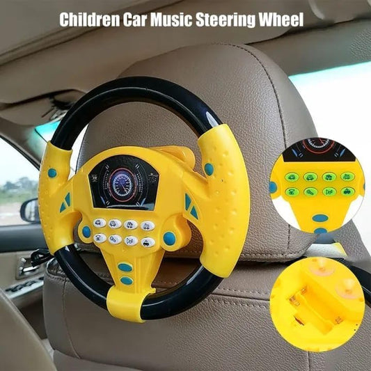 KX1703  Kids Interactive Racing Steering Wheel Toy with Sound & Light – Educational Driving Simulator for Children {Random Color}