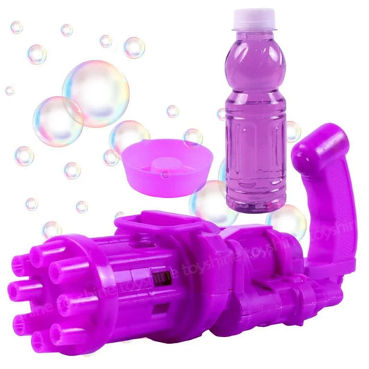 EBG-22 Hole Electric Bubbles Gun Gatling Bubble Machine Toy with Scoup Bottle for Children Party Favors Outdoor & Indoor Activity for Boys Girls