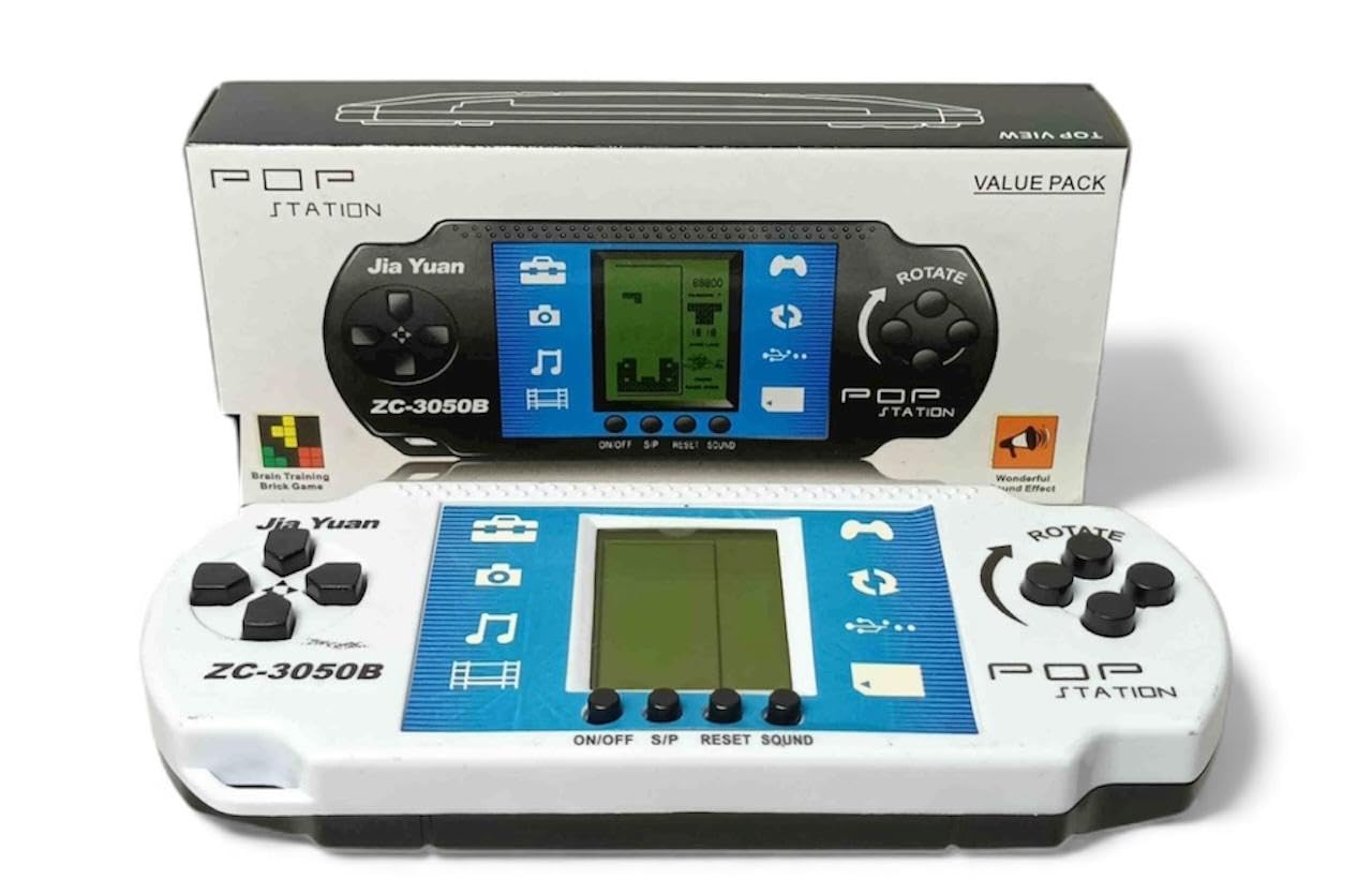 JK-3050B Station Video Game| Portable Pocket Brick Game Handheld Retro Game Control for Kids Boys Girls Birthday Return Gift