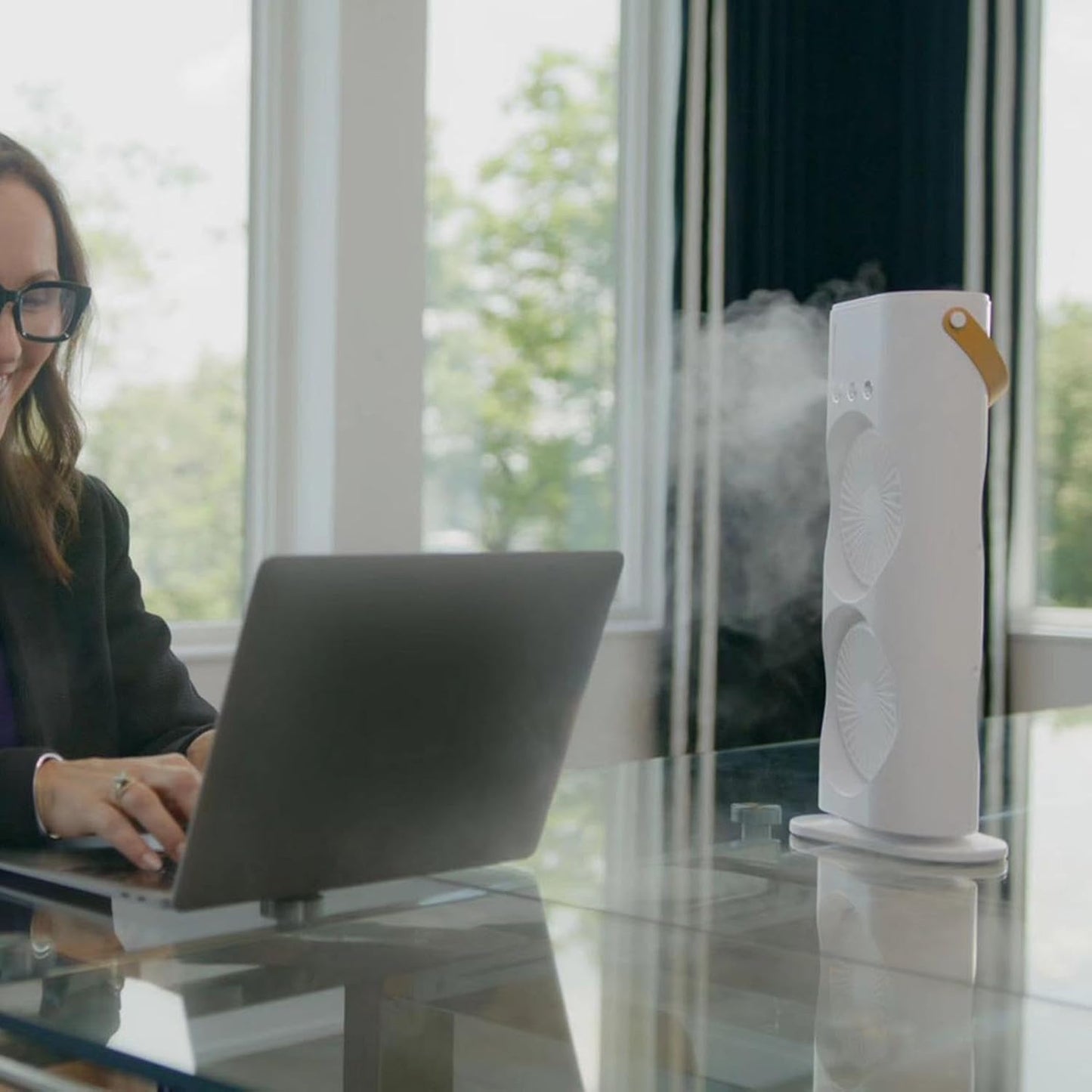 FH-666-2 in 1 Double Ended Spray Mist Fan, 4000mAh USB Rechargeable Rotatable Air Cooler with Water Tank