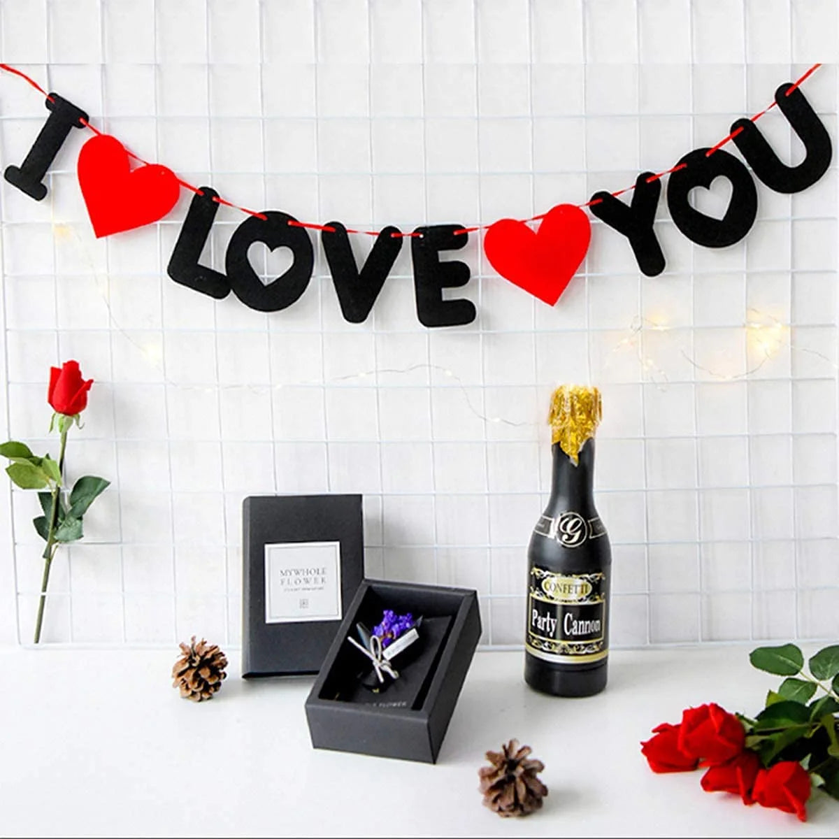 10242 I Love You Banner For Decoration