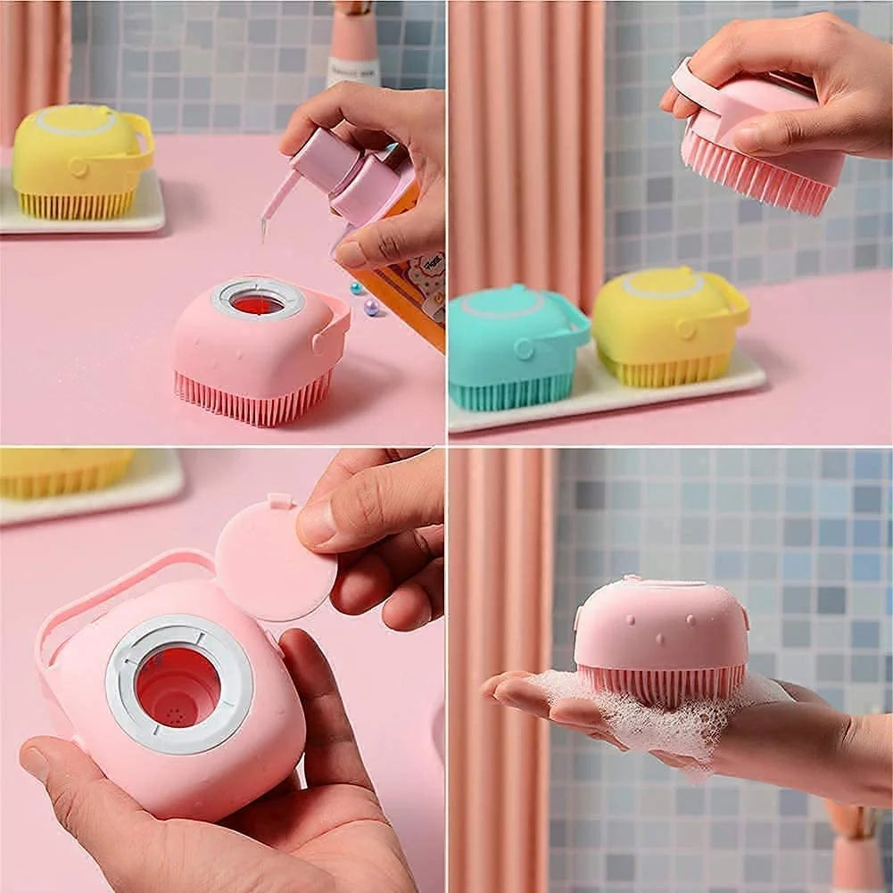 6070 Silicon Massage Bath Brush Hair, Scalp & Bathing Brush