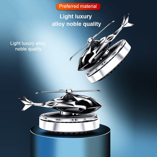 SG-1047 Red Smart Look Car Solar Helicopter Solar Power Dashboard Air Freshener Perfume