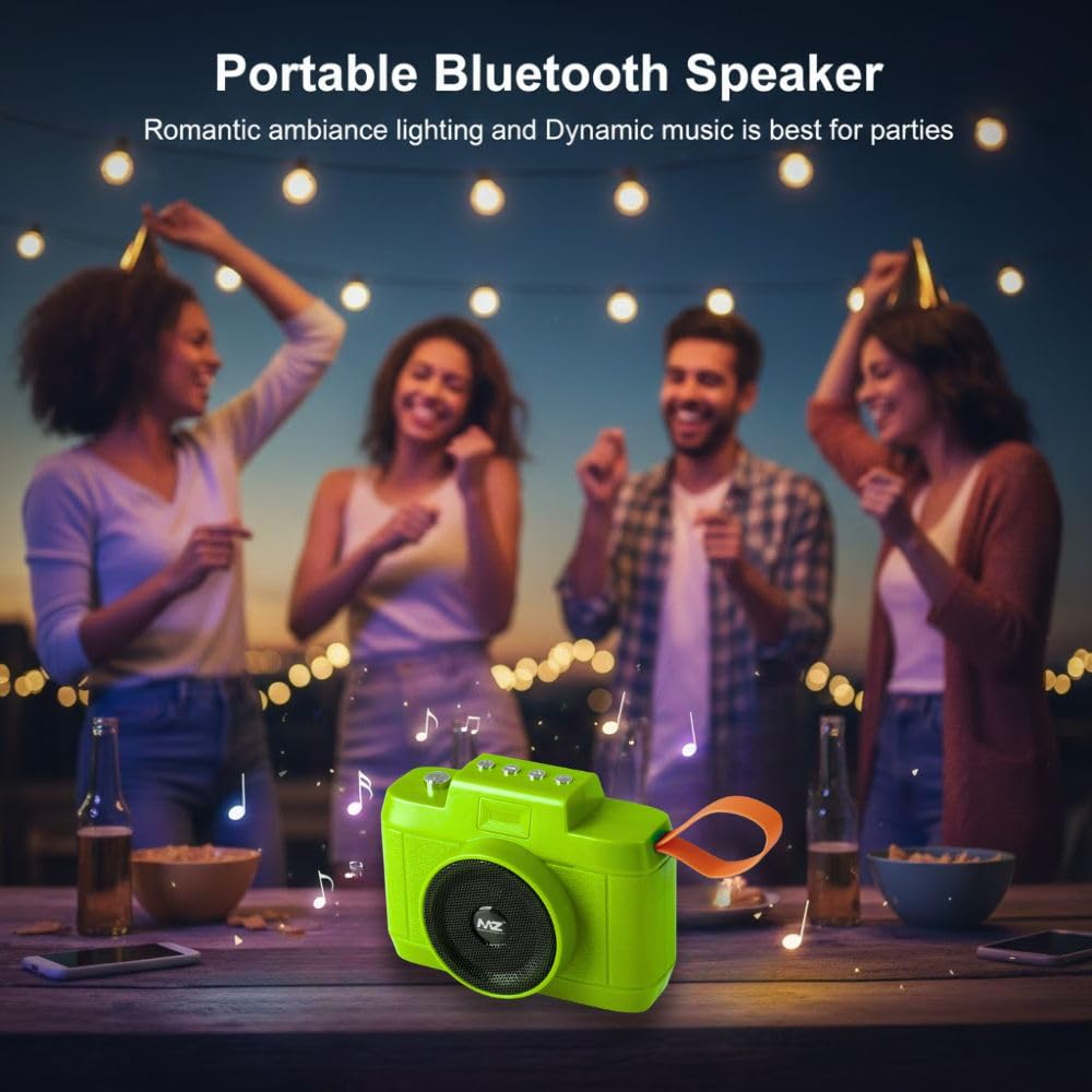 S675 Camera Bluetooth Speaker – Wireless Portable 10W Camera-Style Speaker with TWS, USB, TF/SD, FM Radio, Perfect for Travel, Home & Outdoor{Multicolor}