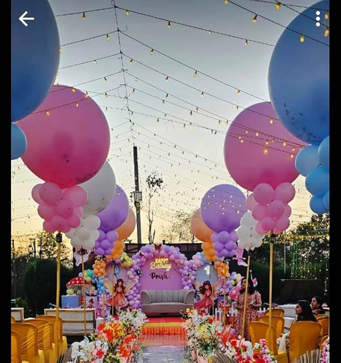 20757 {1 Pack 10 Pcs} Balloons Big Size 36 Inch Transparent  Balloons For Birthday, Anniversary, Engagement, Baby Shower, Welcome Party & All Festivals