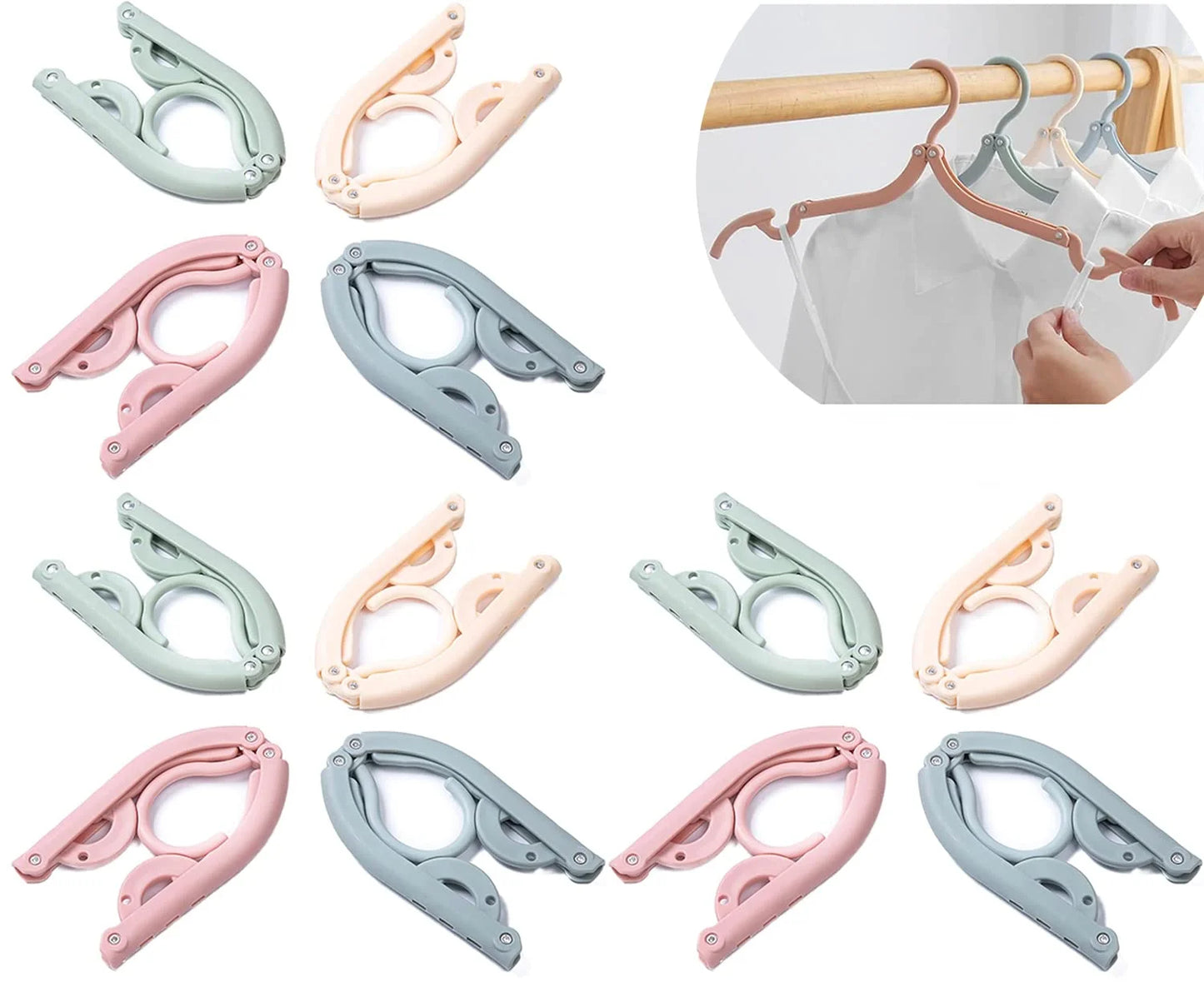 10115 (12pcs) Folding Clothes Hangers