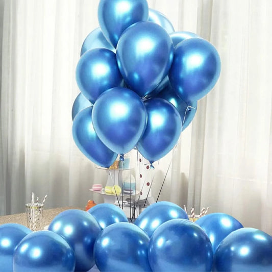 2029 (50 Pcs)Blue Metallic Balloons