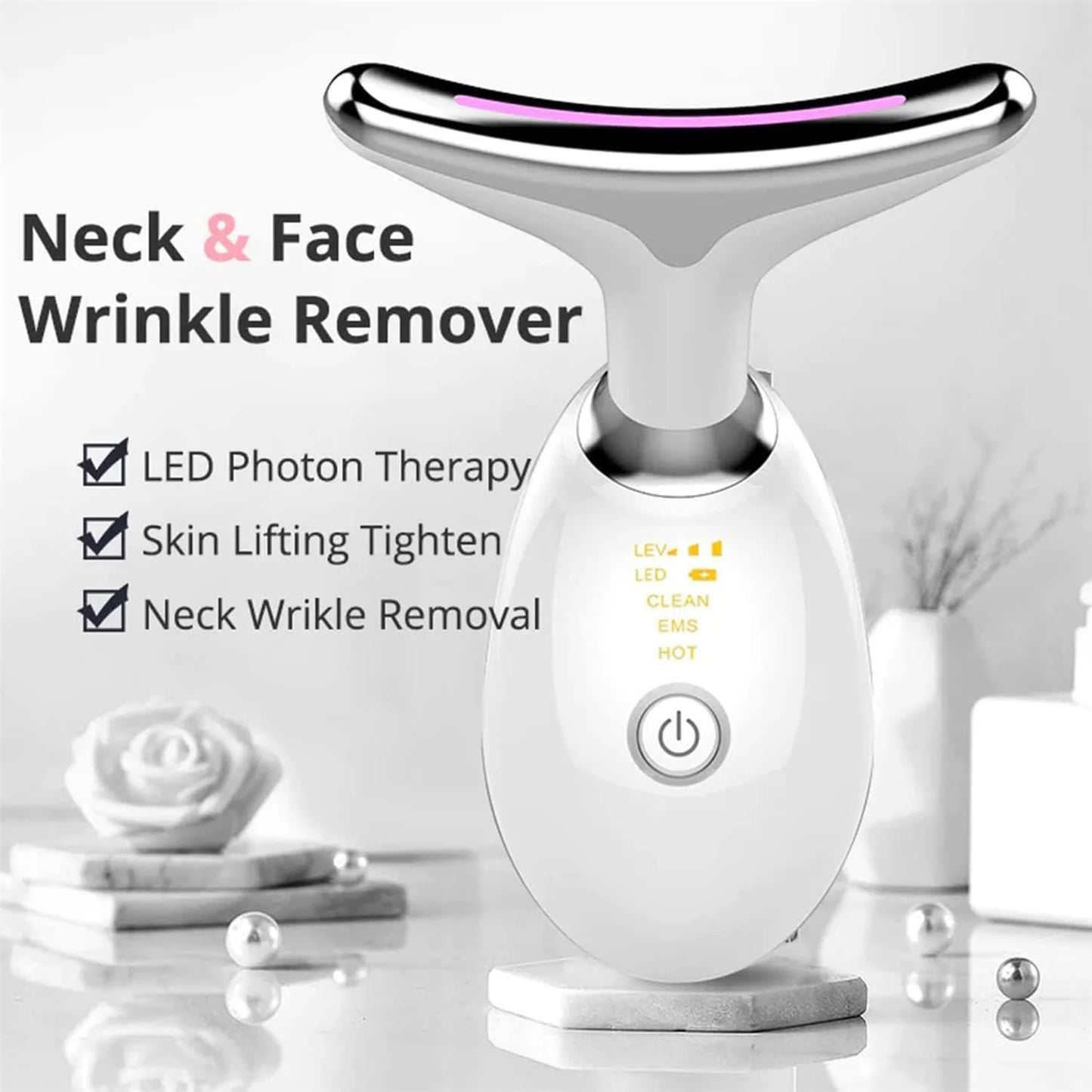 4706 Massager For Face And Neck, Double Chin Remover Skin Massager Lifting Tightening Massager Anti-Aging Device, Anti Wrinkles Skin Care Tool Facial Device For Skin Rejuvenation