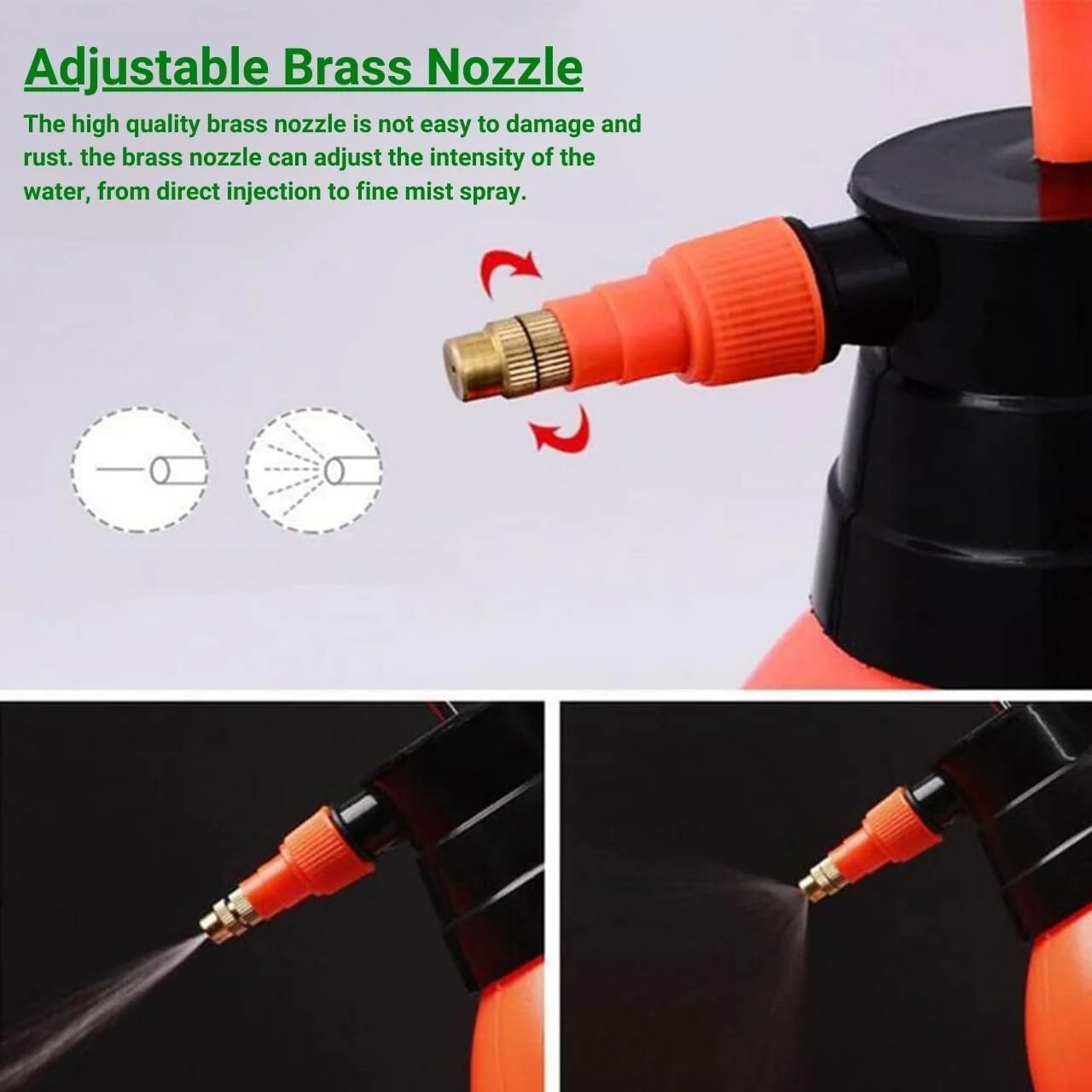 20114 Water Spray Pump (2L) High Pressure Sprayer Bottles for Garden Plants and Lawn Mutipurpose use | Watering Can for Sanitization Pesticides, Fertilizer 2 Liter Capacity Spray Bottle