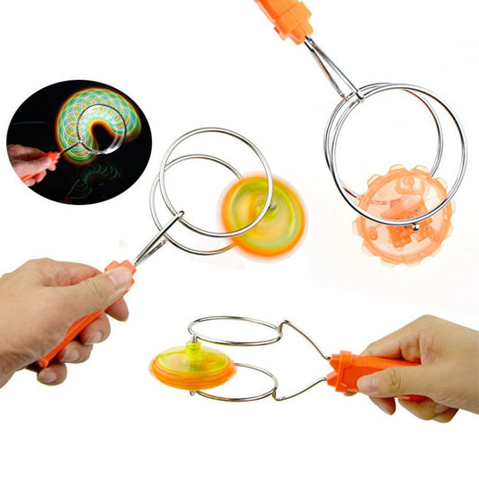 20402 Magnetic Gyro Wheel Light-Up Yoyo Rail Twirler Musical Rainbow Spinning Toy