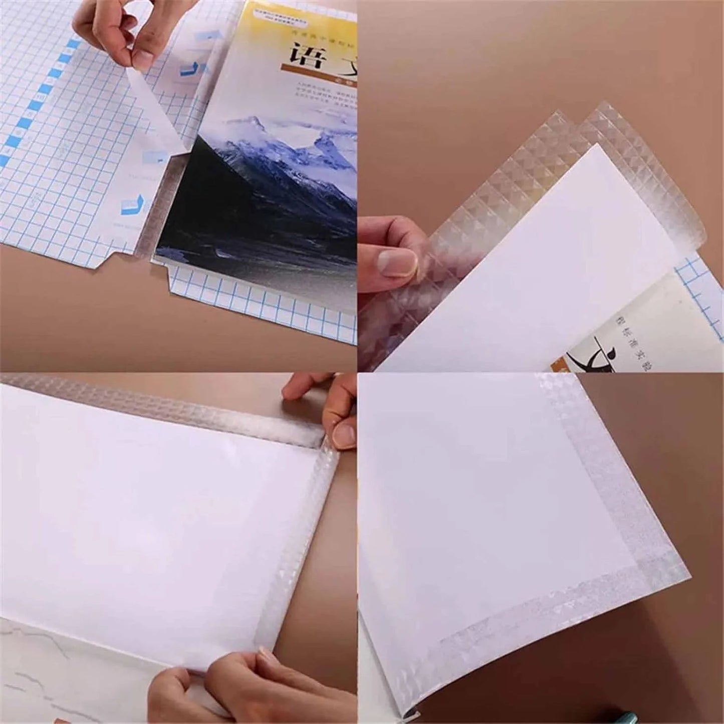 10581 -30 Pcs- 3 Different Sizes -10 Each. Transparent Paper Sticker Book Covers. Waterproof transparent book cover