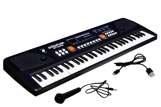 630A1 61 Key Electronic Musical Piano Keyboard with LCD Display, Adapter, Microphone Big Fun 630 A1 – Multicolor