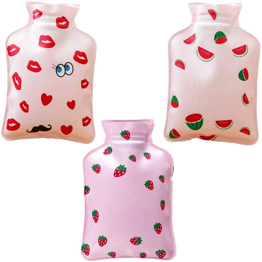 21180 Mini Hot Water Bottle Bag/Hand Warmer, Light and Handy, Small Heat Up and Refreezable Cold Pack, Korea Style Cute Therapy Heating Pad Warming Pain Relief, Random Pattern