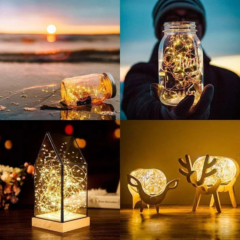 20149 5 Meter LED light Fairy Lights Battery Operated Golden color