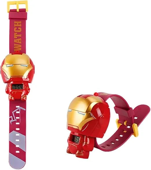 7055 Kids face change Cartoon Wrist Watches Toy for Boys