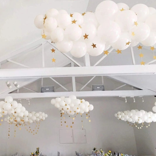 2035 (50 Pcs) White Metallic Balloons