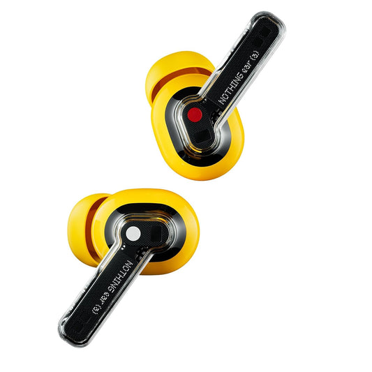 20432  Wireless Earbuds, 45dB Hybrid Noise Cancelling, Hi-Res Audio, Advanced Equaliser, Dual Connect, 6 Mics, 42.5H Playtime, Bluetooth Yellow