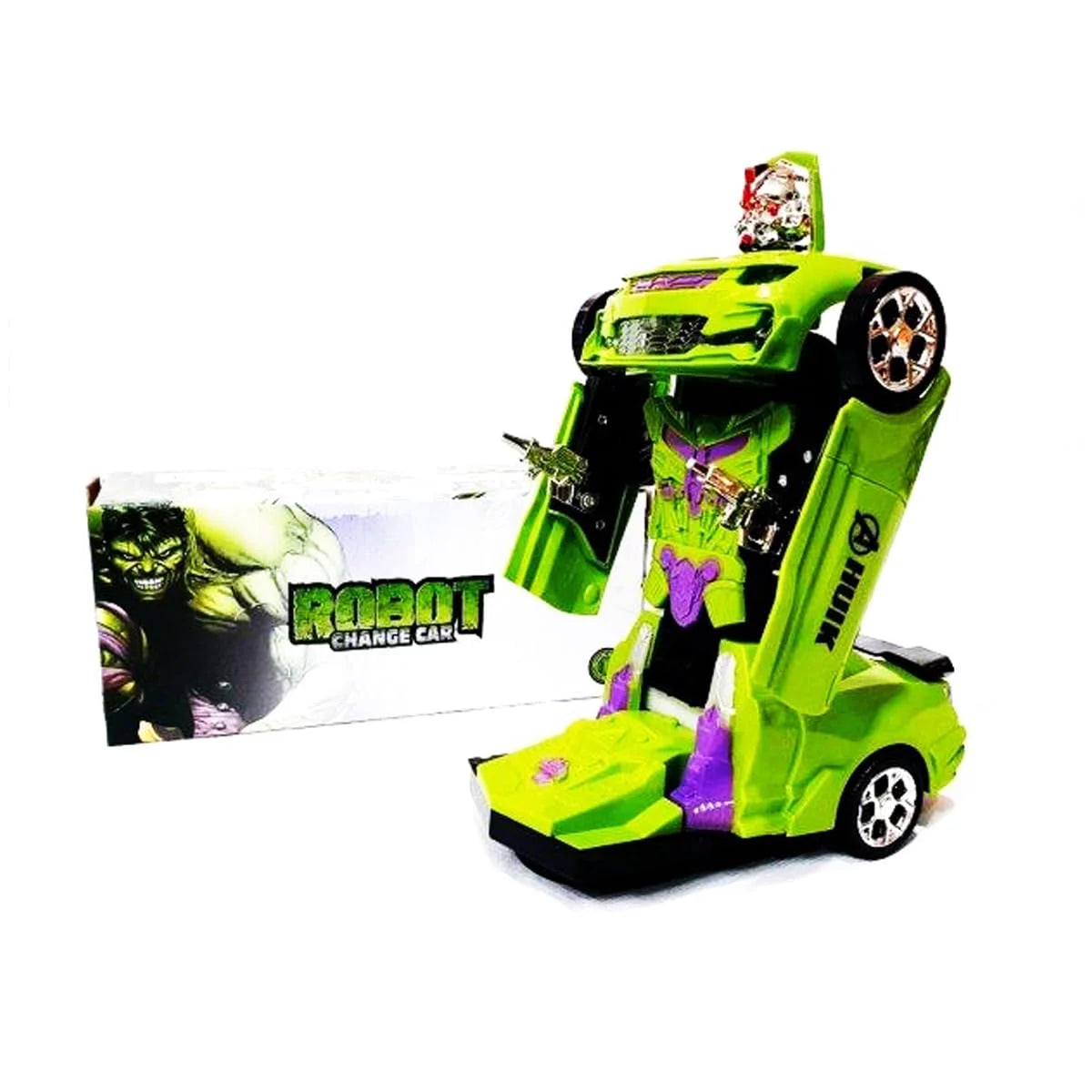 2042A Toy Deform Robot Car for Kids, Go Action 2 in 1 Robot Car with LED Lights Random color’s