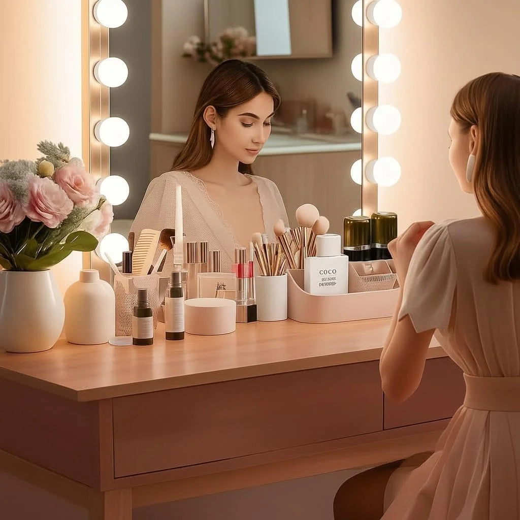 NC-A015 10LED Bulb Vanity Mirror Lights for Mirror 3 Color Modes Makeup Lights for Mirror