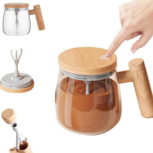 A-750 Glass 500 mL Self Stirring Coffee Mug-Electric High Speed Mixing Cup, For Home