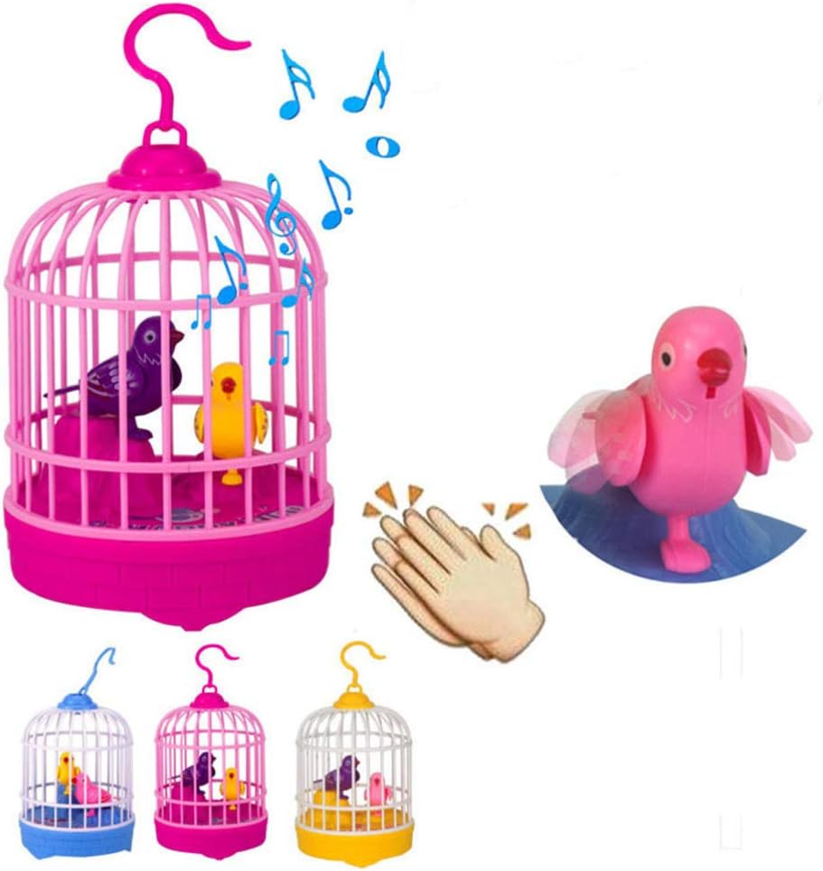 6660 Repeating parrot Toy Chirping Bird in Cage