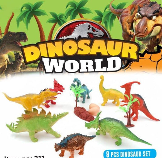 348 Enterprise 8 Educational Dinosaur Toys – Kids Realistic Toy Jurassic Figures