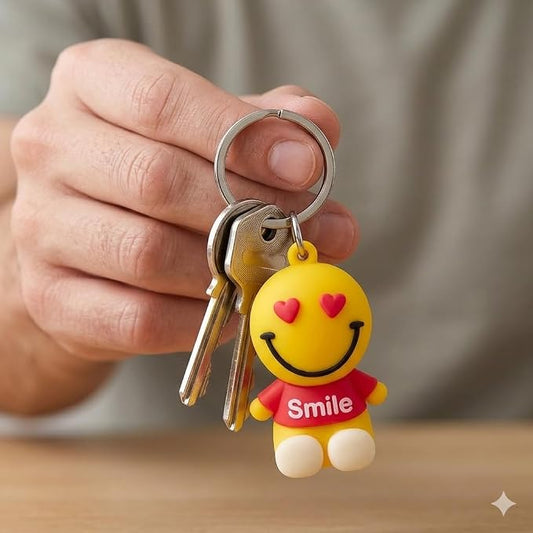 20892 {Pack of 12} Smiley Face Keychains For car, Motorbike, Gift & merchandise keyrings