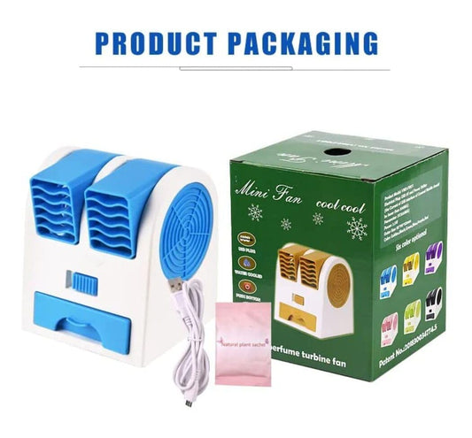 F001  Mini Air Conditioner & Humidifier | Portable Air Cooler Fan for Personal Space | Easy Way to Cool Any Space at Home or Office {Multicolor}
