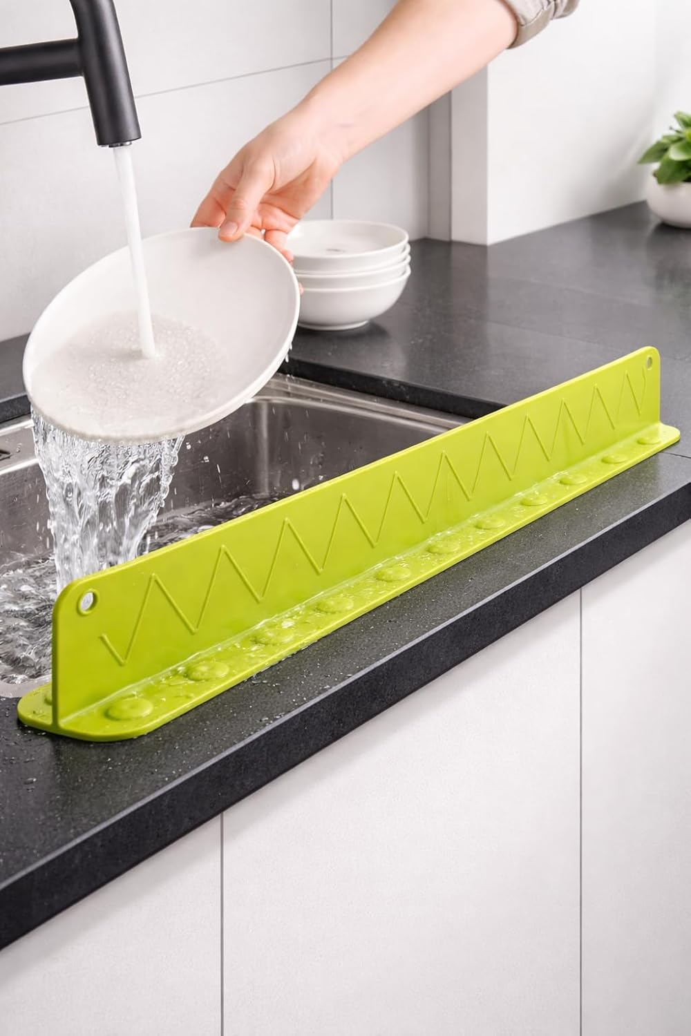 20738 Utility Silicone Kitchen Sink Splash Guard | Water Splash Protector for Kitchen Counter | Faucet Splash Guard for Sink