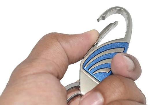 VA013-Q Portable Double Ring Keychain & Key Holder For Car & Bike’s Anti-Lost Key Chain For Gift Boys Girls & Friends  {Random Design}