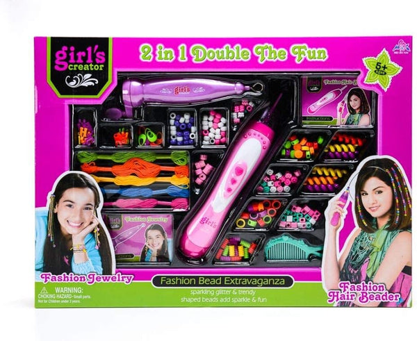 XW155-9   2 in 1 Beader Braider Hair Girls Set Fun Fashion Toy Size L | Other Preschool & Pretend Play | Preschool Toys & Pretend Play