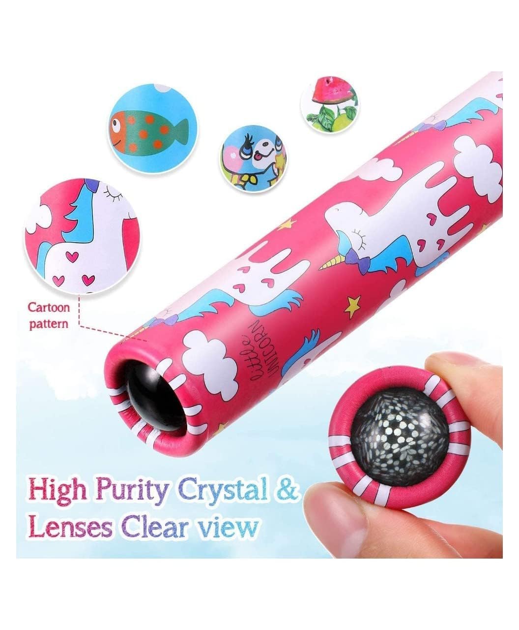 20607 Magic Kaleidoscopes Toy for Kids Adults 3D Mirror Lens Kaleidoscope Party Favors Stretchable & Rotated Long Classic Kaleidoscope Educational Science Developmental Toy