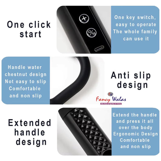 MP-930 Replicates Shiatsu Massager with Upgraded Extended Handle, Full Body Massager for Pain Relief Deep Tissue with LCD Screen, Massage Gun with 4 Massage Heads | 9 Modes & 9 Speed Levels