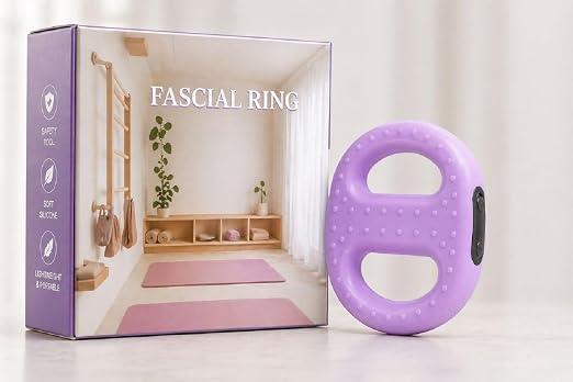 21038 Electric Fascia Massager Ring with Adjustable Belt - Handheld Body Slimming Vibration with Heat, Digital Display, USB Rechargeable Fat Burner Device for Waist, Abdomen, Back & Hips