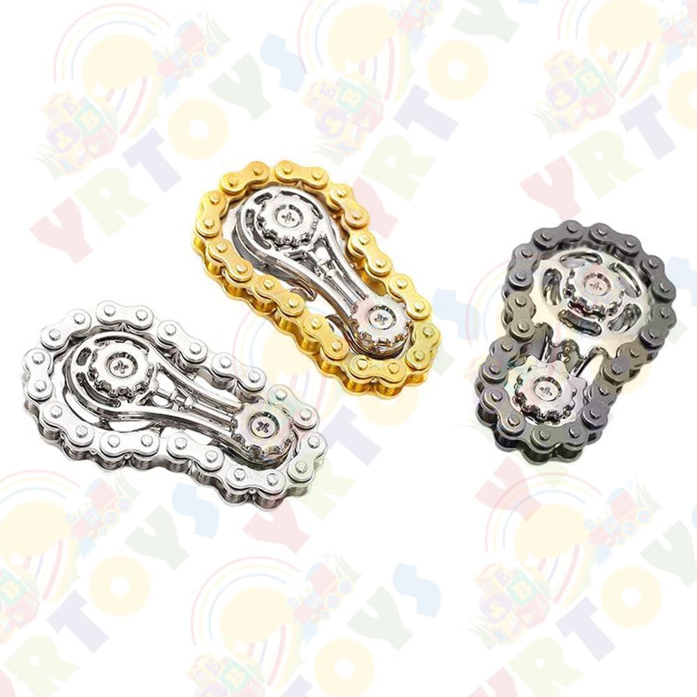 20603 Chain Gear Fidger Spinner, Fidget Toys for Kids, Fidget Toys, Black Compact Fidget Toy for Kids Adults Bicycle Chain