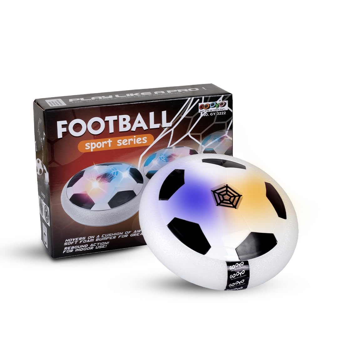 B04 Football with Powerful LED Light and Foam Bumpers for Indoor Games