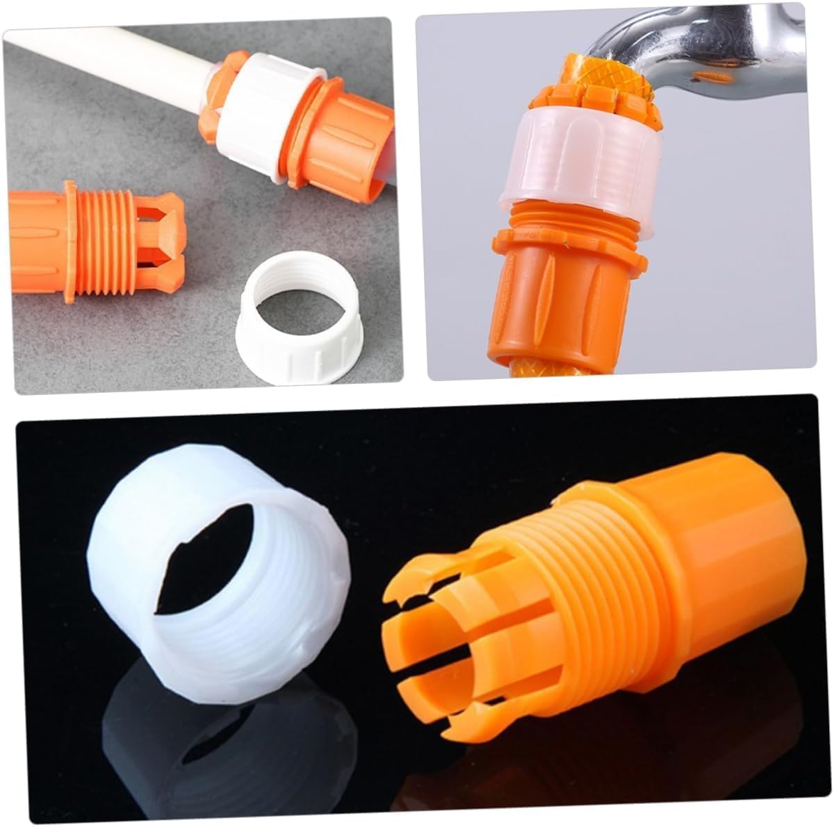 21161  Pipe Tight Connector, Universal Adapter Coupling Mesh Water Nozzle Fitting, Leak-Proof Tap Jointer for Garden, Outdoor