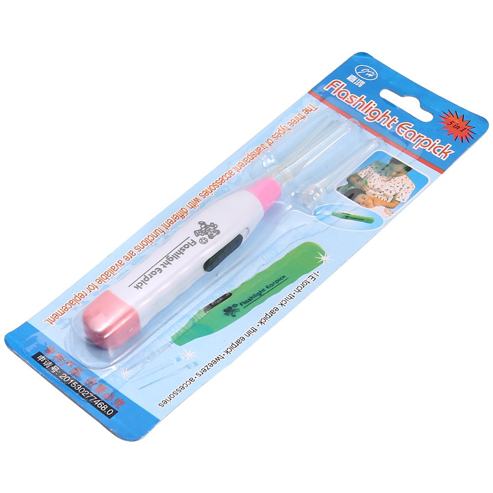 JH-3188 Unisex Lighted Earwax Removal Ear Cleaning Tool with Three Adapters Tips
