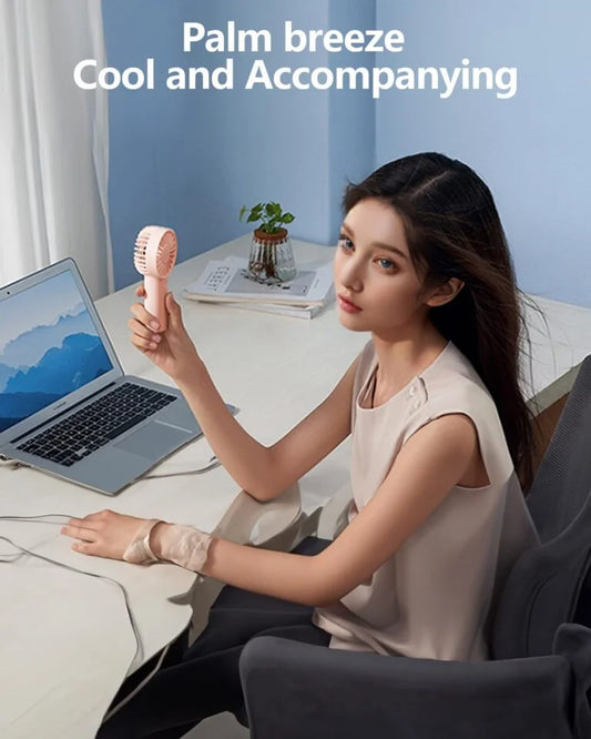 20040 Mini Handheld Fan, Powerful 3 Speed Personal Portable Fan, USB Rechargeable Hand Fan Cute Small Electric Fan for Makeup Travel Camp Shopping Indoor Outdoor