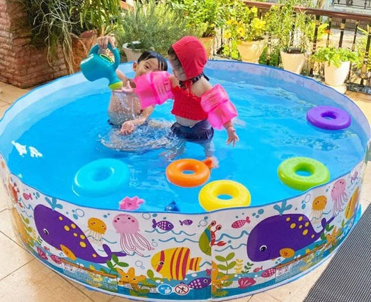 58477 Intex Fun Swimming Pool- 4 Feet,Multi