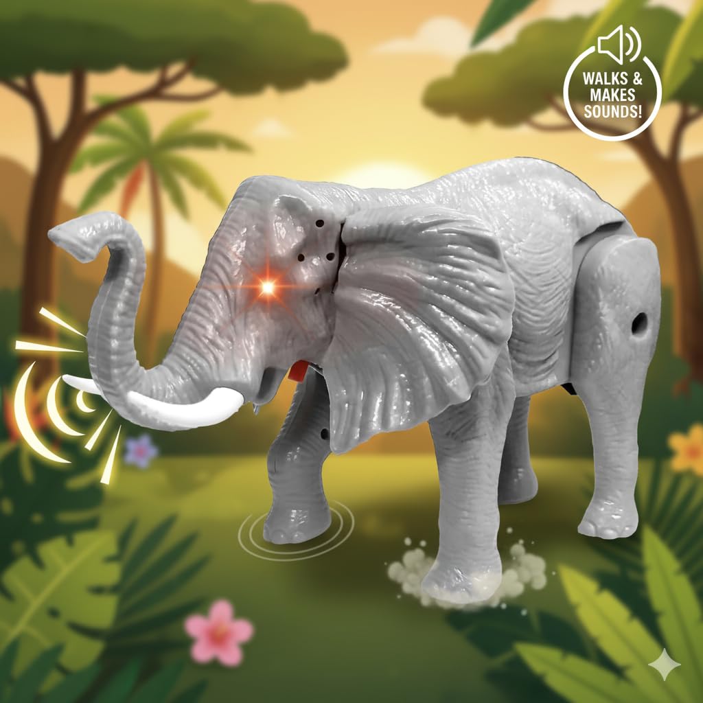 DW-002 Kid’s Musical and Walking Elephant Battery Operated Toy